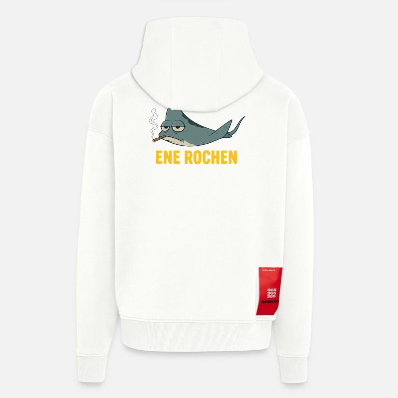 ENE ROCHEN Meme Raucher Spruch Zigaretten - Zip Hoodie - made by SPREAD - OFF WHITE