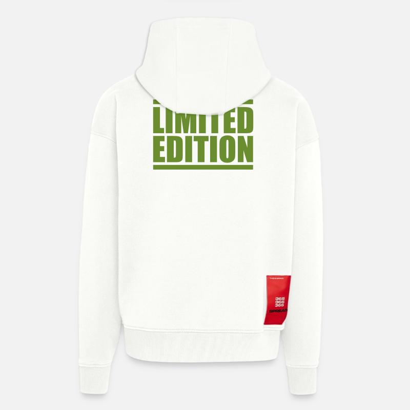 Édition limitée - Veste à capuche bio épaisse oversize fabriqué en UE - OFF WHITE