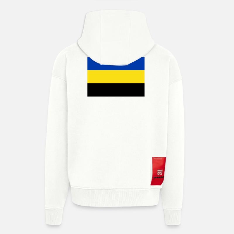 Drapeau de la Gueldre - Veste à capuche bio épaisse oversize fabriqué en UE - OFF WHITE