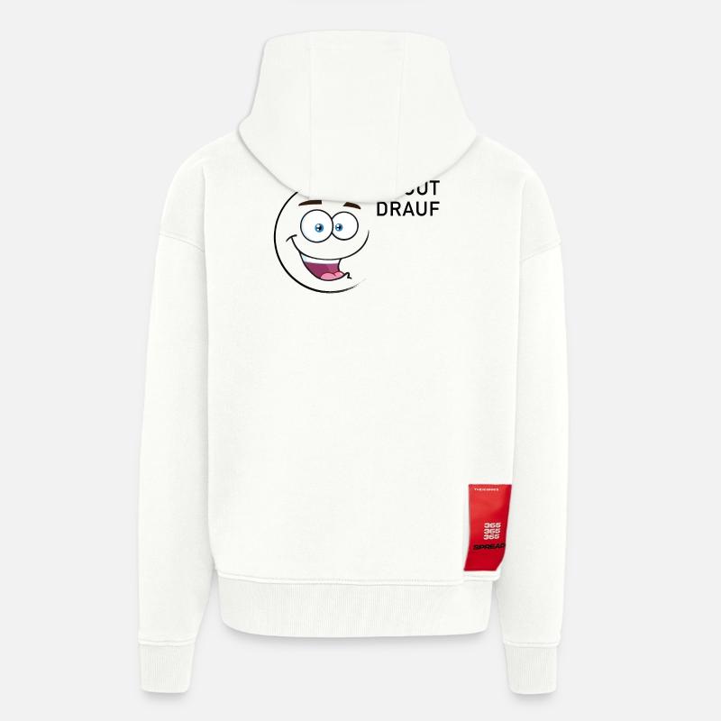 Immer gut drauf | smiley - Zip Hoodie - made by SPREAD - OFF WHITE