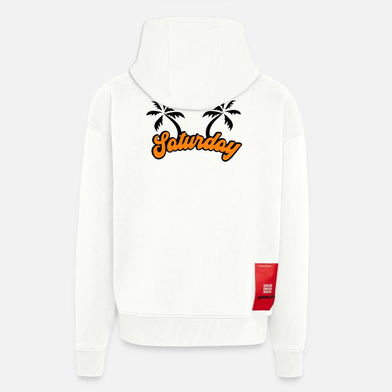 Saturday Das Wochenende Design - Zip Hoodie - made by SPREAD - OFF WHITE