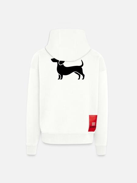 dachshund - Zip Hoodie - made by SPREAD - OFF WHITE