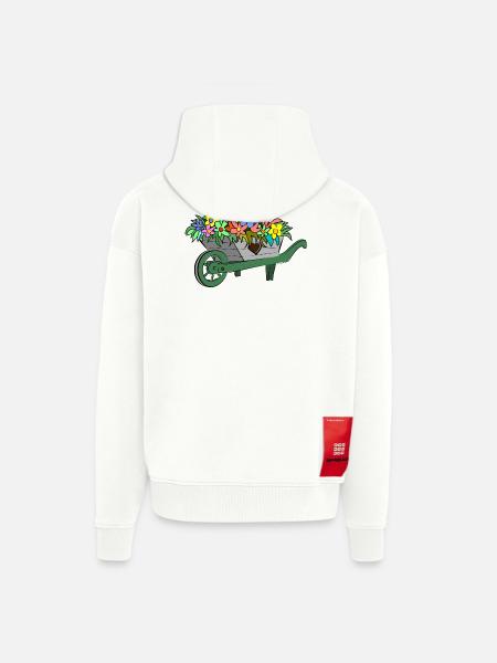 Flowers Spring - Zip Hoodie - made by SPREAD - OFF WHITE