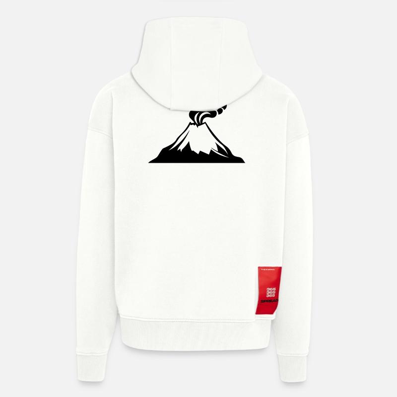volcano - Zip Hoodie - made by SPREAD - OFF WHITE