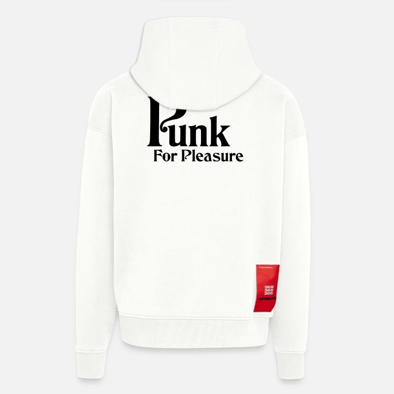 Punk pour le plaisir - Veste à capuche bio épaisse oversize fabriqué en UE - OFF WHITE