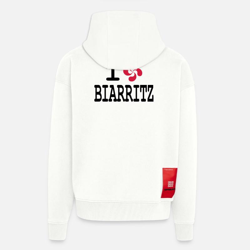 ich liebe Biarritz - lauburu - Zip Hoodie - made by SPREAD - OFF WHITE