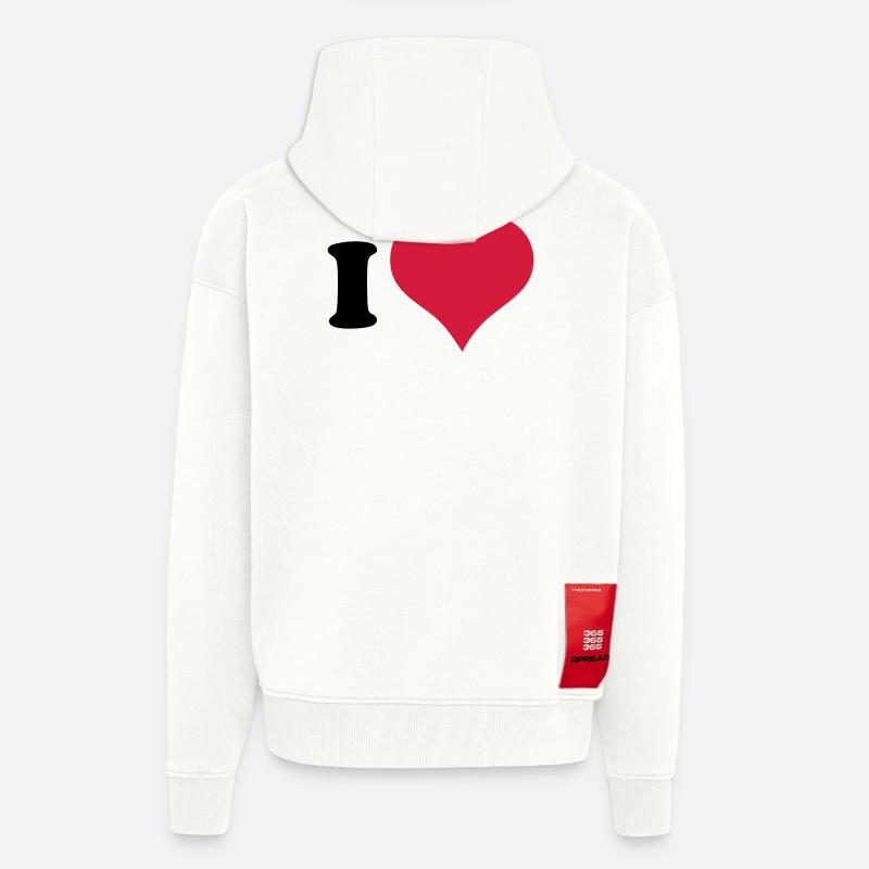 Ich Liebe - Ich Herz - Zip Hoodie - made by SPREAD - OFF WHITE