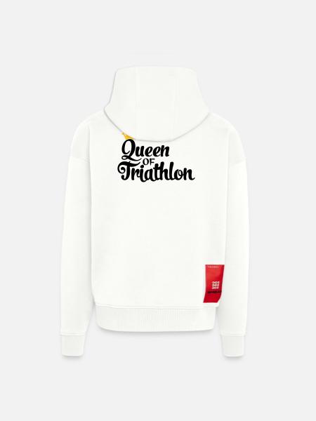 Queen of Triathlon - Zip Hoodie - made by SPREAD - OFF WHITE