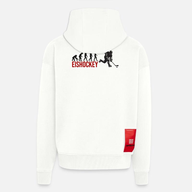 Evolution Eishockey - Zip Hoodie - made by SPREAD - OFF WHITE
