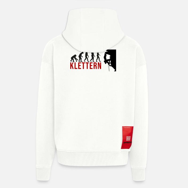 Ecolution Klettern - Zip Hoodie - made by SPREAD - OFF WHITE