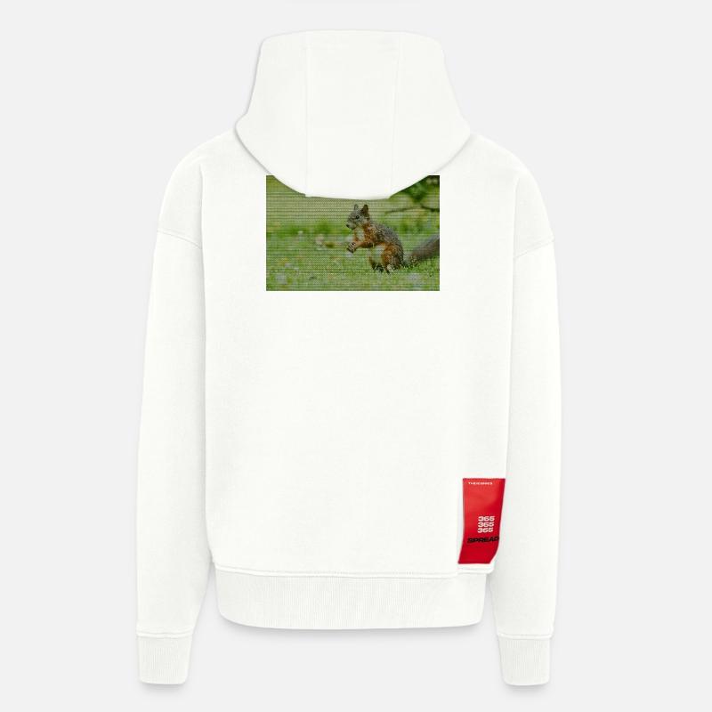 Eichhörnchen Wald Muster - Zip Hoodie - made by SPREAD - OFF WHITE
