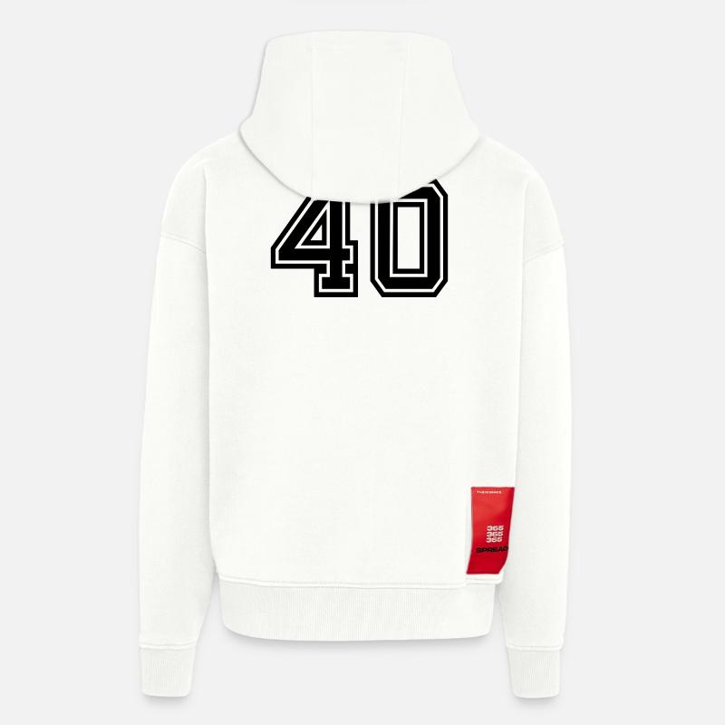 40 - Zip Hoodie - made by SPREAD - OFF WHITE