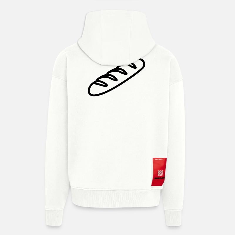baguette - Veste à capuche bio épaisse oversize fabriqué en UE - OFF WHITE