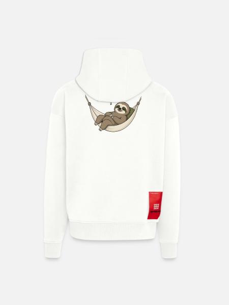 Faultier in der Hängematte - Zip Hoodie - made by SPREAD - OFF WHITE