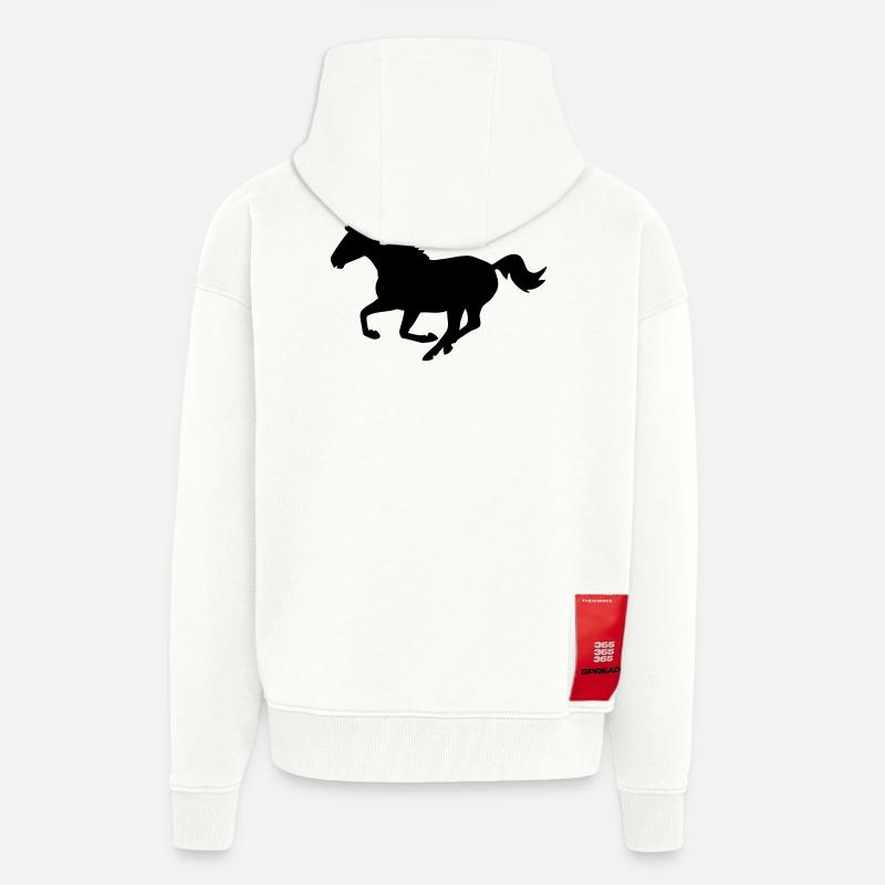 cheval - Veste à capuche bio épaisse oversize fabriqué en UE - OFF WHITE