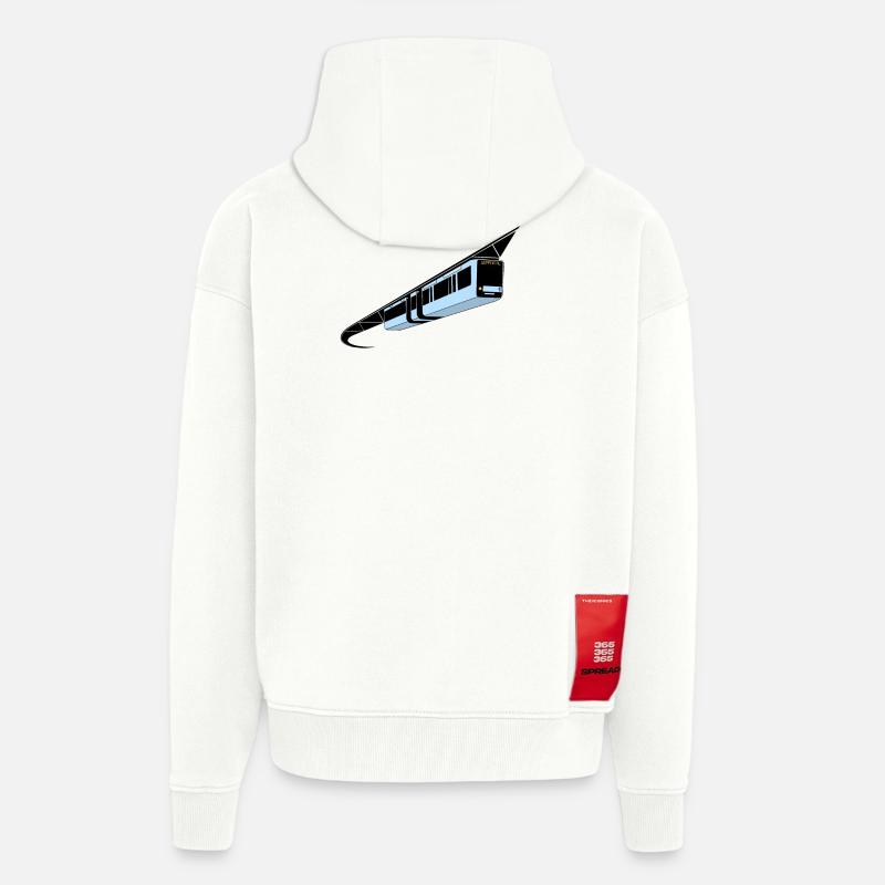 Wuppertal Schwebebahn bunt - Zip Hoodie - made by SPREAD - OFF WHITE