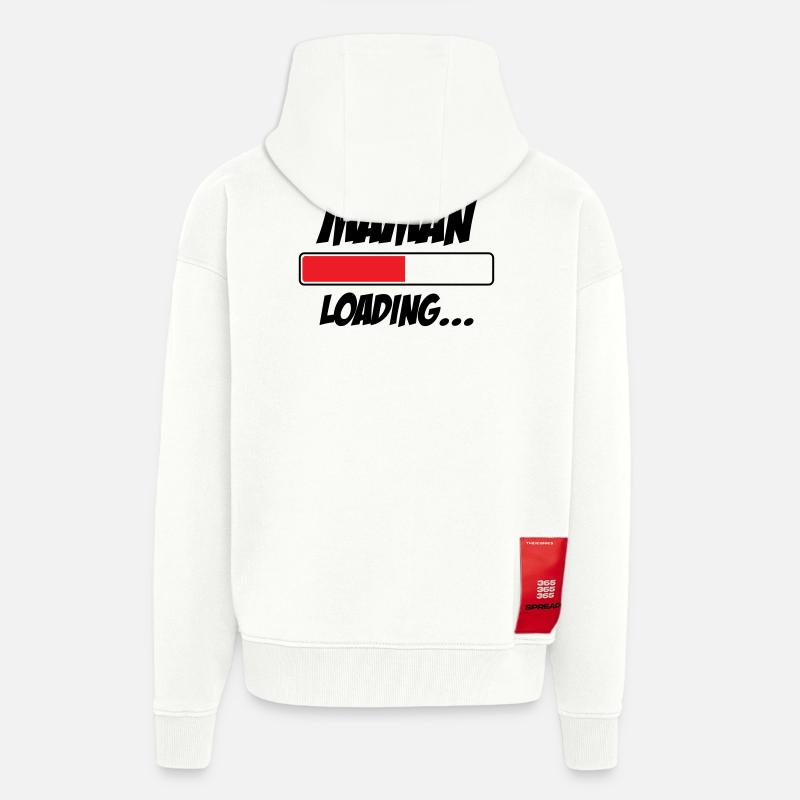 Mama lädt... Bitte warten - Werdende Mutter - Zip Hoodie - made by SPREAD - OFF WHITE
