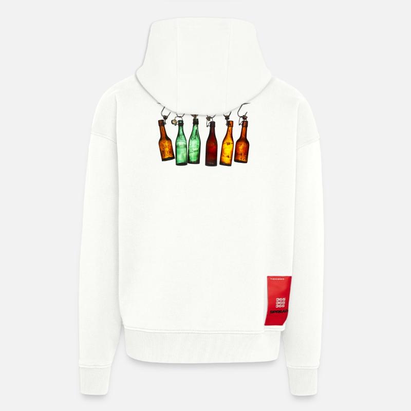 Hängende bunte Flaschen - Zip Hoodie - made by SPREAD - OFF WHITE