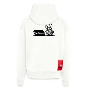 Laptop-Designer arbeiten - Zip Hoodie - made by SPREAD - OFF WHITE - Hinten