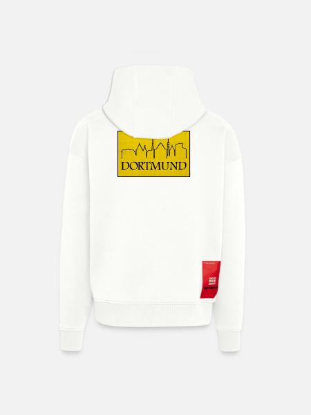 Dortmund Skyline Yellow Design - Zip Hoodie - made by SPREAD - OFF WHITE