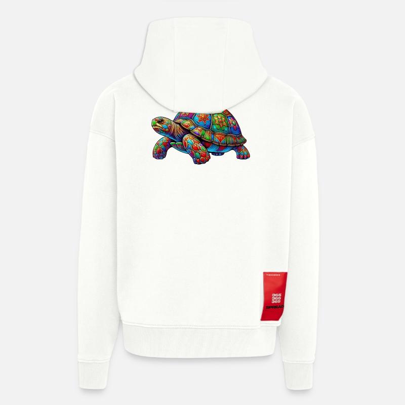 Turtle - Zip Hoodie - made by SPREAD - OFF WHITE