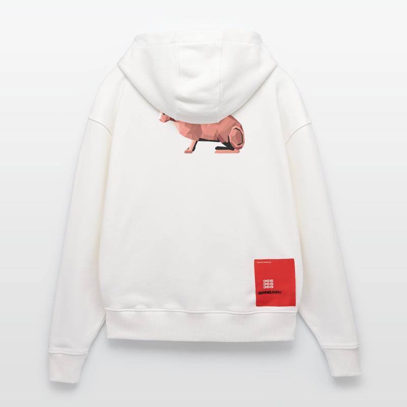 Sphynx Low Poly Cat – Geometric Design Zip Hoodie - made by SPREAD