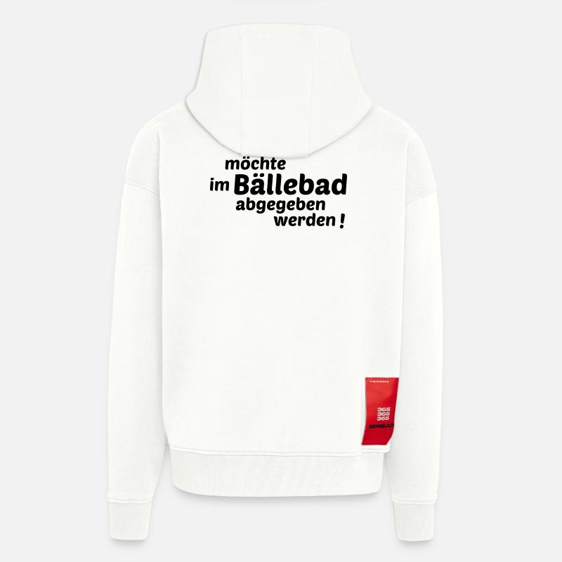 Baellebad - Veste à capuche bio épaisse oversize fabriqué en UE - OFF WHITE