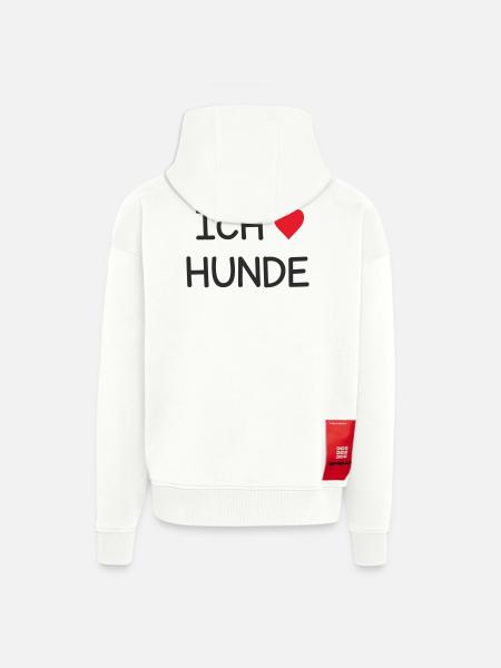 Ich ❤️ Hunde – Süßes Hundeliebe Textdesign - Zip Hoodie - made by SPREAD - OFF WHITE