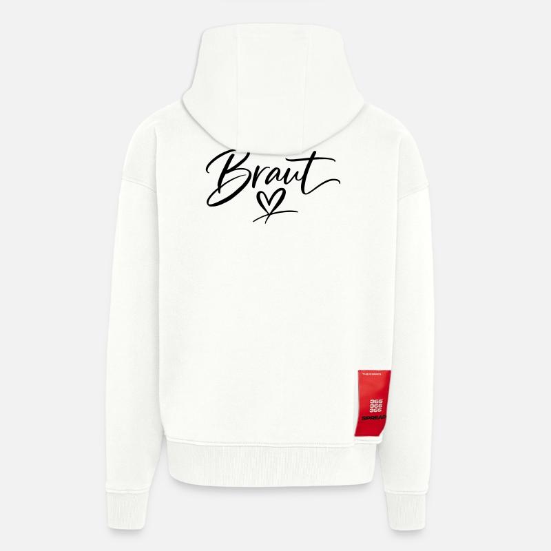 Équipe Bride - Veste à capuche bio épaisse oversize fabriqué en UE - OFF WHITE