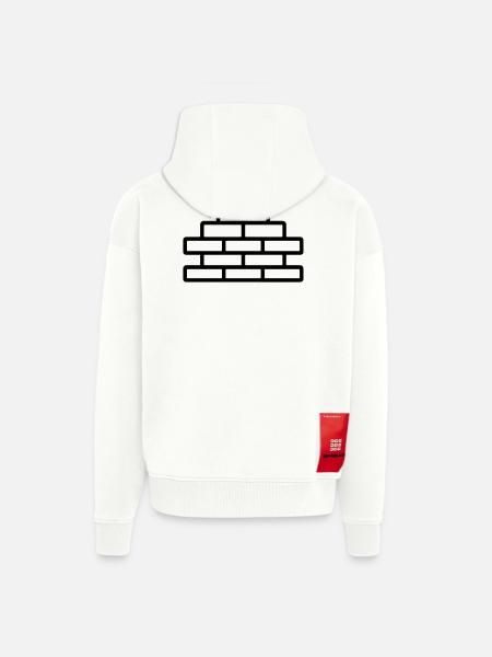 brick - Zip Hoodie - made by SPREAD - OFF WHITE