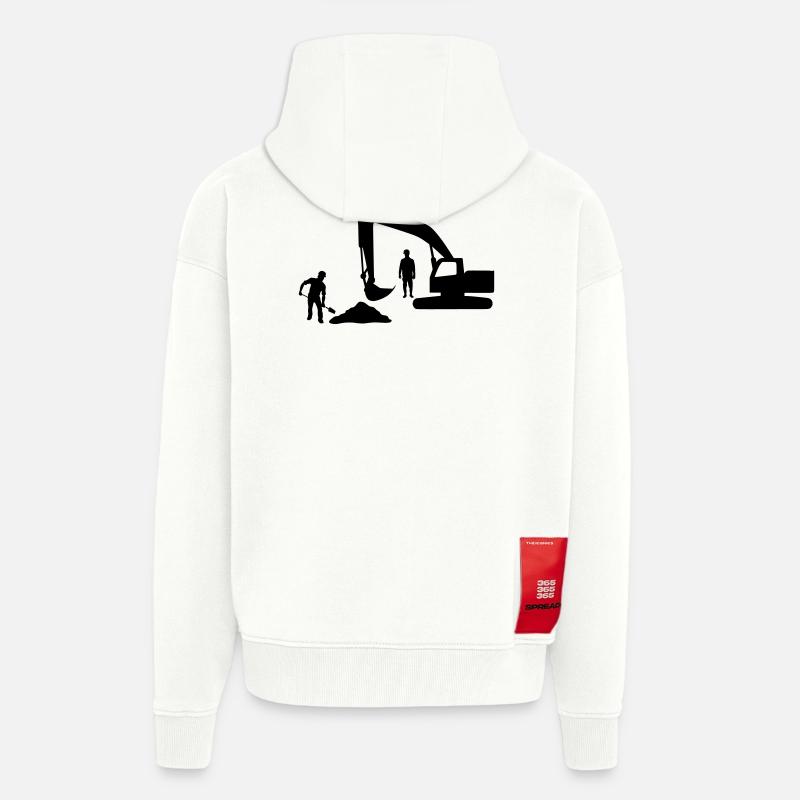 Kipper-Crew – Sandarbeiter - Zip Hoodie - made by SPREAD - OFF WHITE
