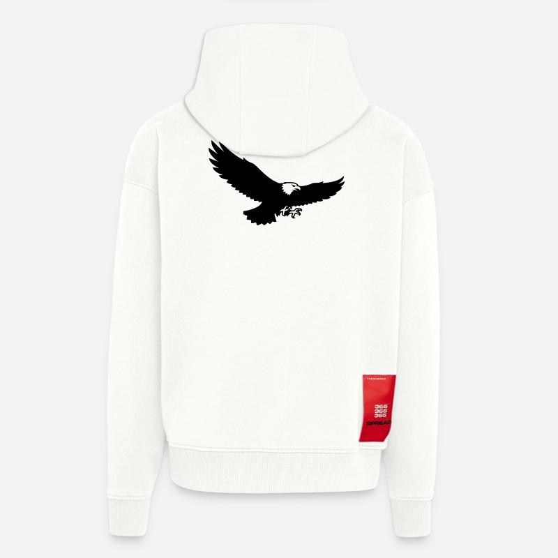 Adler Silhouette Raubvogel Logo - Zip Hoodie - made by SPREAD - OFF WHITE