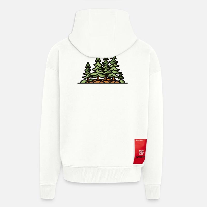 Wald Bäume - Zip Hoodie - made by SPREAD - OFF WHITE