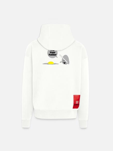 egg vader - Zip Hoodie - made by SPREAD - OFF WHITE