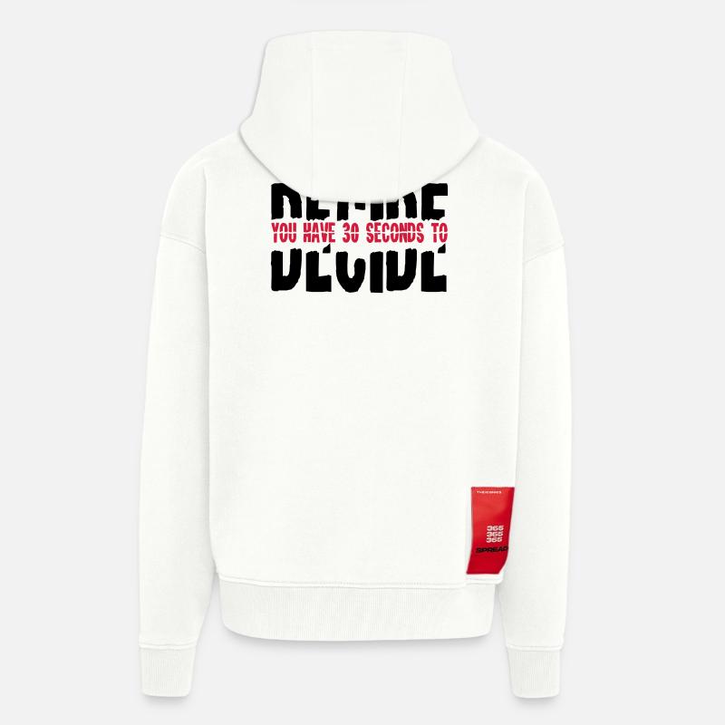 2541614 15682855 decide - Veste à capuche bio épaisse oversize fabriqué en UE - OFF WHITE