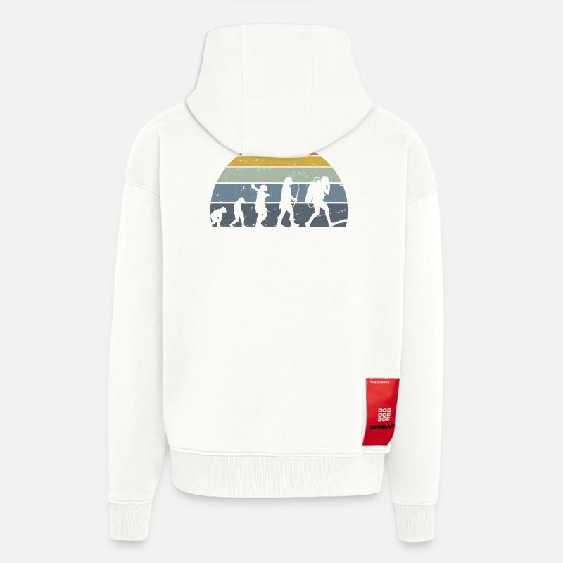 Die Evolution des Silhouettendesigns der Menschheit - Zip Hoodie - made by SPREAD - OFF WHITE