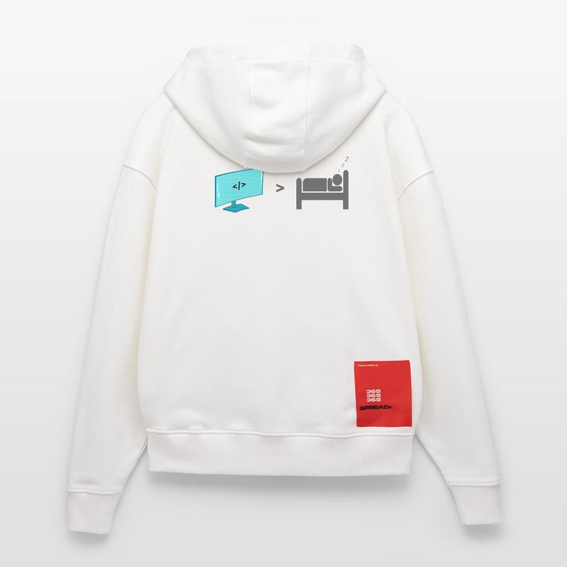 Code vs Sleep: Coder im Schlafmodus Zip Hoodie - made by SPREAD