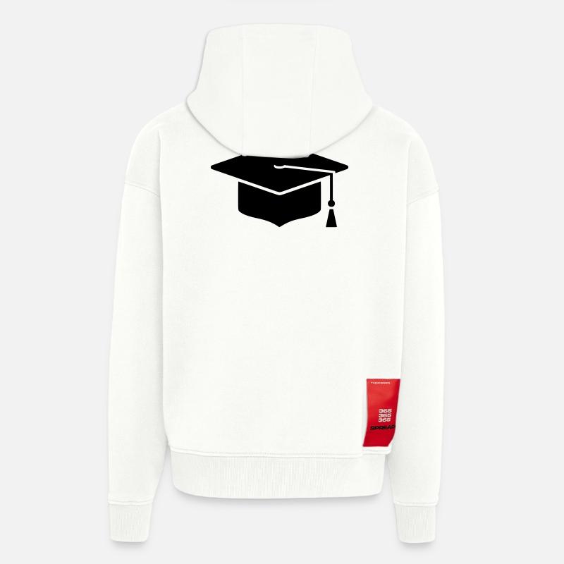 Doktorhut Abschluss Icon - Zip Hoodie - made by SPREAD - OFF WHITE