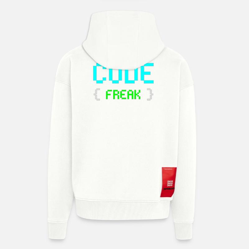 Pixel Code Freak Neon Tee - Zip Hoodie - made by SPREAD - OFF WHITE