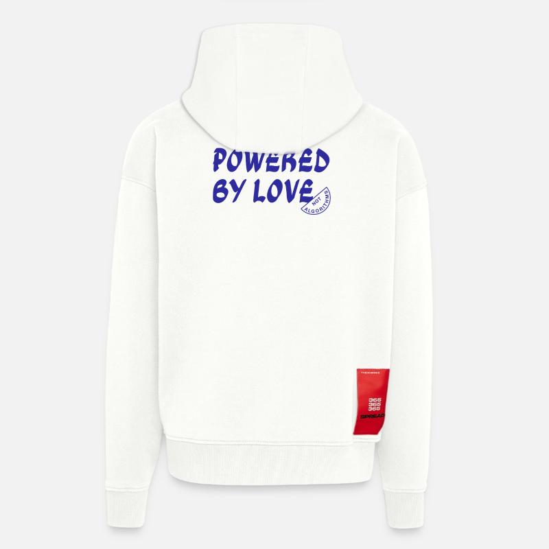 Angetrieben von Love Not Algorithms - Zip Hoodie - made by SPREAD - OFF WHITE