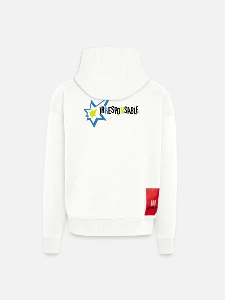 Irresponsable - Veste à capuche bio épaisse oversize fabriqué en UE - OFF WHITE