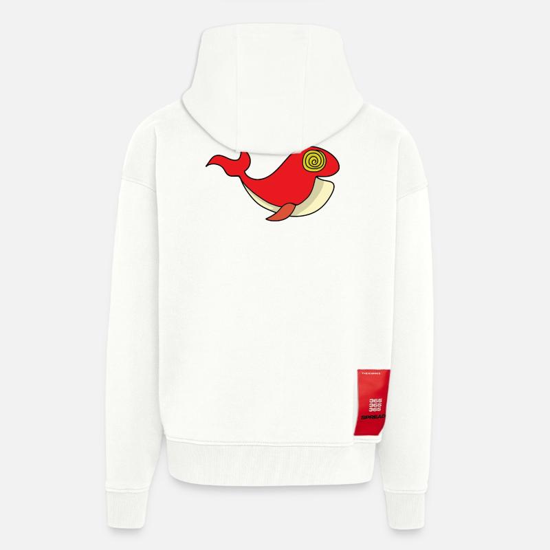 Wal mit hypnotisierendem Blick - Zip Hoodie - made by SPREAD - OFF WHITE