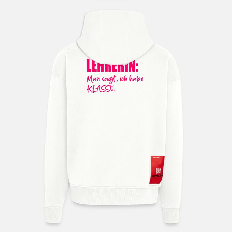 Lehrerin Sprüche KOMPLIMENTE - Zip Hoodie - made by SPREAD - OFF WHITE
