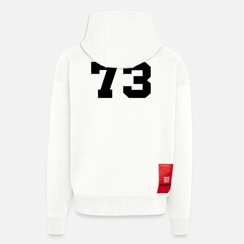 73- - Zip Hoodie - made by SPREAD - OFF WHITE