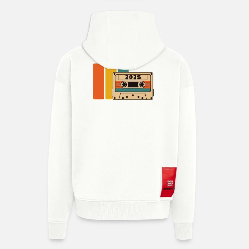 2015 Retro Kassette Lebendige Palette - Zip Hoodie - made by SPREAD - OFF WHITE