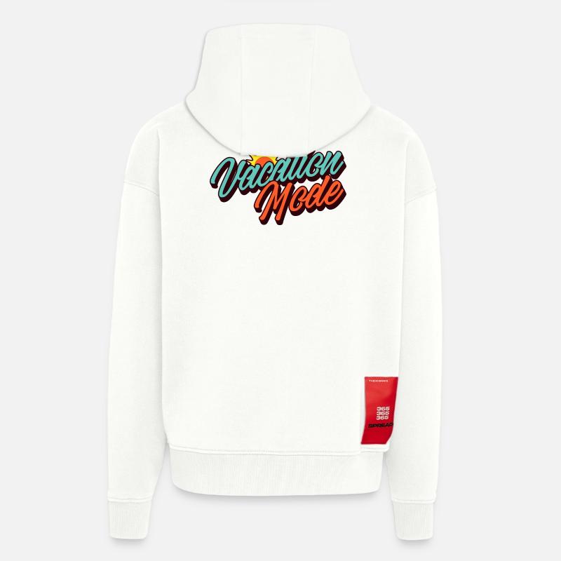 Vacation Mode Urlaubsmodus Retro Sonnen-Design - Zip Hoodie - made by SPREAD - OFF WHITE