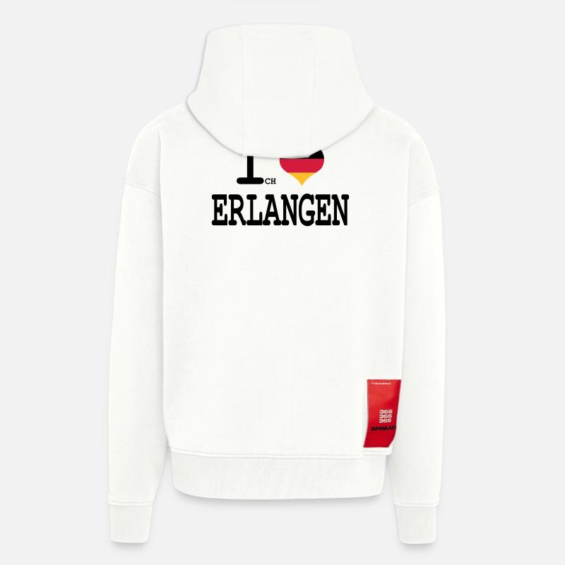 ich liebe erlangen - Zip Hoodie - made by SPREAD - OFF WHITE