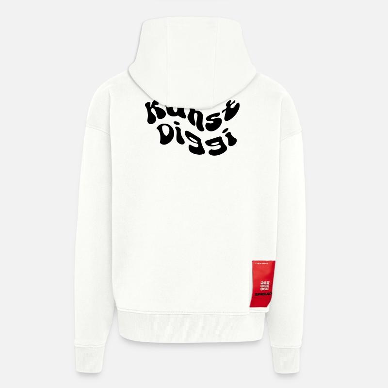Kunst Diggi - Zip Hoodie - made by SPREAD - OFF WHITE