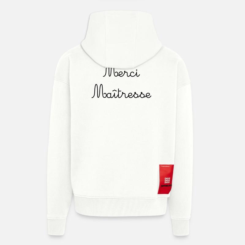 MERCI. MAÎTRESSE. MERCI MAÎTRESSE. MAITRESSE - Veste à capuche bio épaisse oversize fabriqué en UE - OFF WHITE