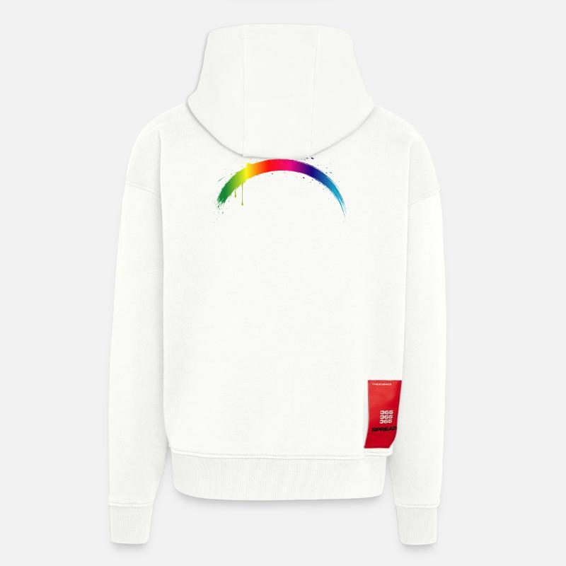 Regenbogen Bogen Farbverlauf Splash Kunst - Zip Hoodie - made by SPREAD - OFF WHITE